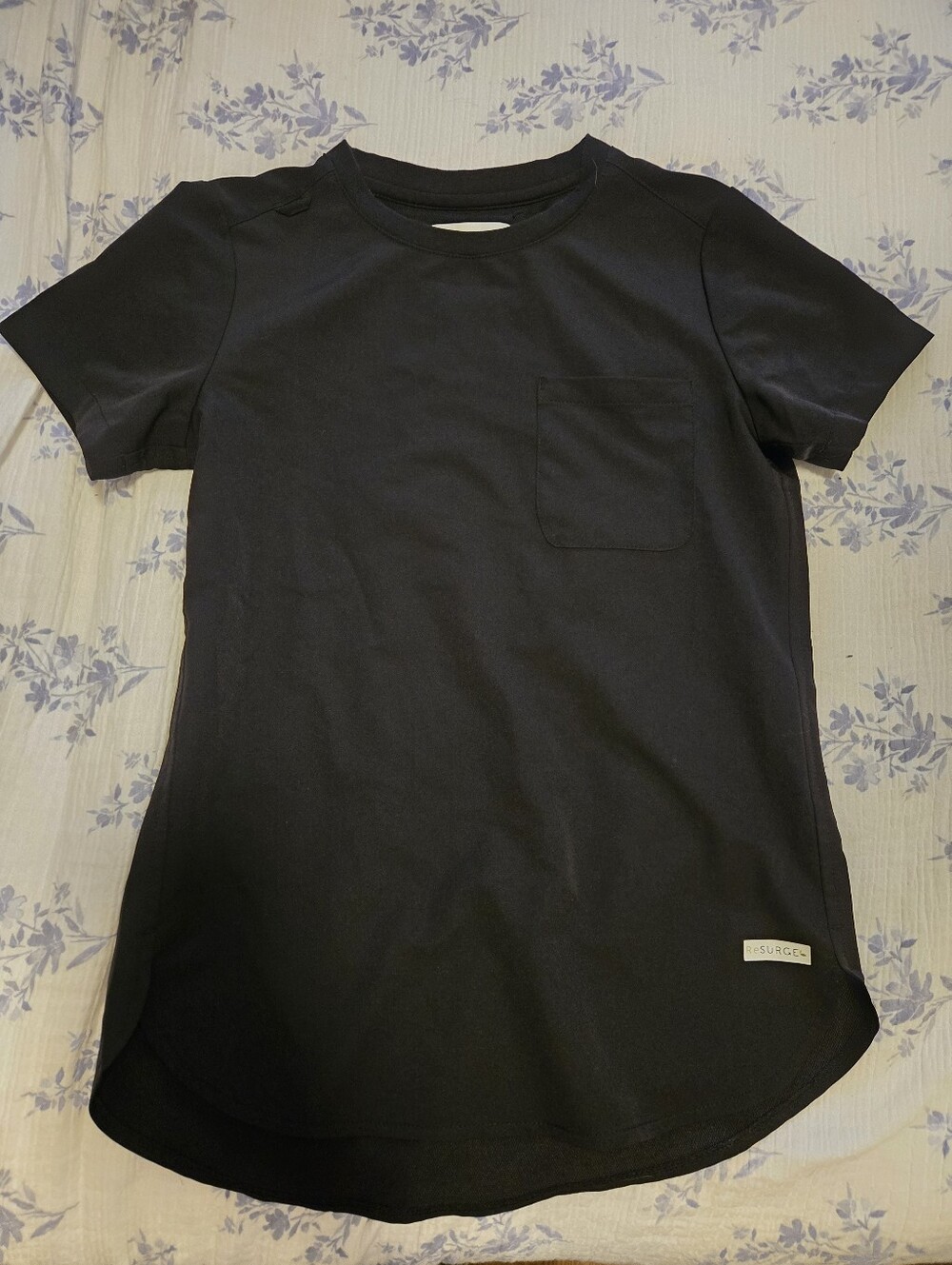 Resurge Black Scrub Top Xxs